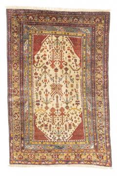 Extremely Fine and Rare Antique Shrivan Silk on Silk Rug 3 8 x 5 6  - 4295823