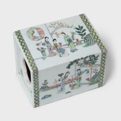 Famille Verte Headrest with Courtyard Scenes - 4165370