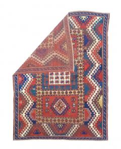 Fine Antique Borchelou Kazak Rug 5 6 x 7 3  - 4314601