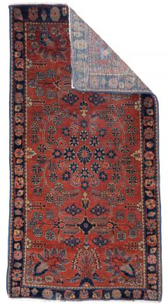 Fine Antique Persian Mohajeran Sarouk Rug 25 x 49 - 4275363