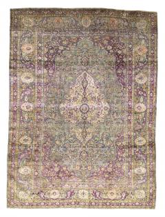 Fine Antique Persian Silk on Silk Mohtasham Kashan Rug 7 5 x 10 0  - 4314189
