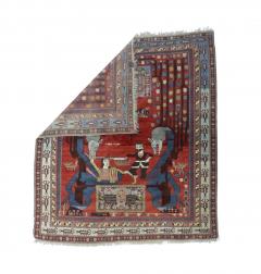 Fine Antique Shirvan unusual pictorial design Rug 4 11 x 5 7  - 4314328