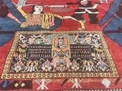 Fine Antique Shirvan unusual pictorial design Rug 4 11 x 5 7  - 4314329