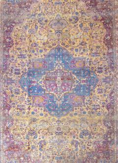 Fine Antique Silk Kashan Rug 7 4 x 10 4  - 4314209