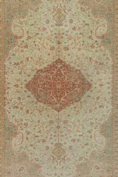 Fine Antique Turkish Borlu Oushak Wool Rug 8 7 x 11 10  - 4328599