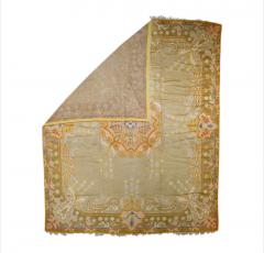 Fine Antique Turkish Oushak Rug 12 3 x 15 2  - 4313989