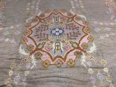 Fine Antique Turkish Oushak Rug 12 3 x 15 2  - 4313990