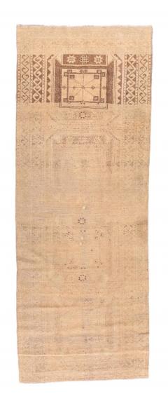 Fine Antique Turkish Oushak Wool Runner 3 9 x 10 4  - 4554161