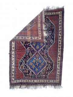 Fine Antique West Persian Tribal Khamseh Rug 6 1 x 8 8  - 4457199