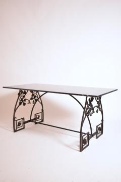 Floral wrought iron console table 1960s  - 4539710