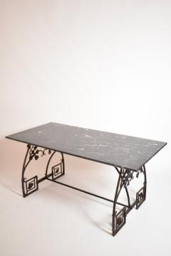 Floral wrought iron console table 1960s  - 4539712
