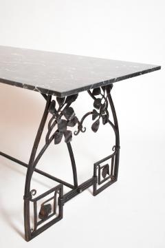 Floral wrought iron console table 1960s  - 4539713