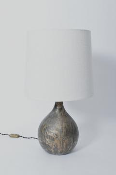 Foliage pattern painted glass lamp 1960s  - 4540012