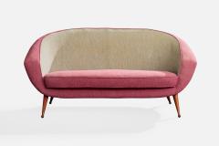 Folke Jansson Sofa with Fabric Teak and Brass Sweden 1950s - 4766045