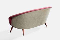Folke Jansson Sofa with Fabric Teak and Brass Sweden 1950s - 4766046