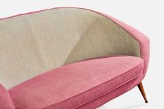 Folke Jansson Sofa with Fabric Teak and Brass Sweden 1950s - 4766049