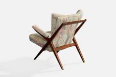 Franco Albini Lounge Chair with Wood and Fabric Italy 1950s - 4766143