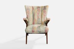 Franco Albini Lounge Chair with Wood and Fabric Italy 1950s - 4766147