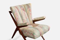 Franco Albini Lounge Chair with Wood and Fabric Italy 1950s - 4766149