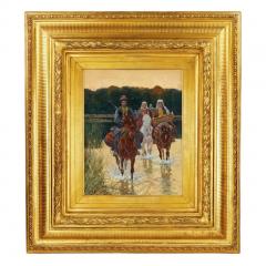 Franz Roubaud 1856 1928 Caucasiens Traversant Une Riviere Munich - 4781149