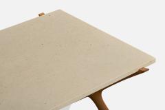 Fredrik Schriever Abeln Coffee Table with Teak and Marble Sweden 1960s - 4766213
