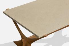 Fredrik Schriever Abeln Coffee Table with Teak and Marble Sweden 1960s - 4766214