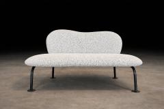 Freijo Moveis Organic Form Loveseat in Iron Boucle by Freijo Moveis 1950s Lot 671B - 4624793