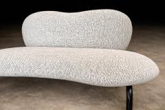 Freijo Moveis Organic Form Loveseat in Iron Boucle by Freijo Moveis 1950s Lot 671B - 4624794