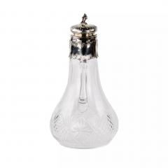 French Crystal Pitcher With Silver Mount France  - 4781697