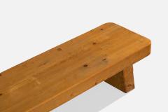 French Designer Bench in Pine France 1980s - 4778686