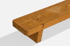 French Designer Bench in Pine France 1980s - 4778689