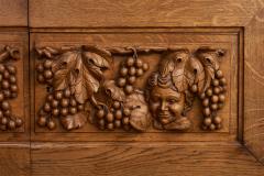 French Designer Cabinet with Oak and Marble France 1940s - 4777745