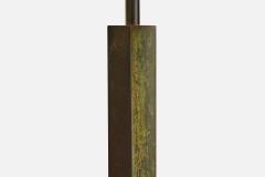 French Designer Floor Lamp with Brass and Parchment France 1950s - 4784064