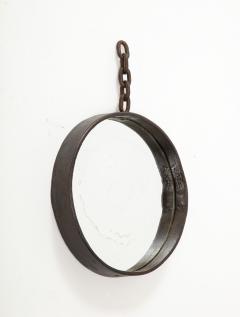 French Iron Oval Mirror c 1950 60 - 2879955