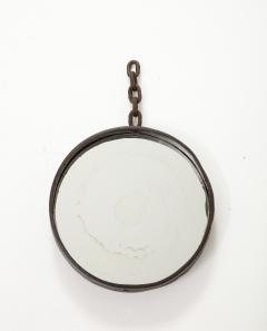 French Iron Oval Mirror c 1950 60 - 2879963