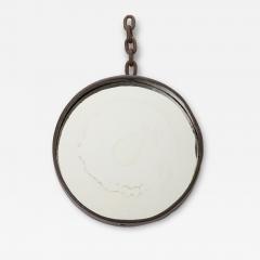 French Iron Oval Mirror c 1950 60 - 2883236