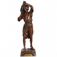 French Orientalist Sculpture Aguador Louis Hiolin - 4407544