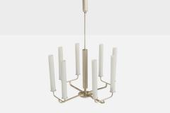 Fritz August Breuhaus de Groot Fritz August Breuhaus Attribution Chandelier in Nickel Germany 1920s - 4778427