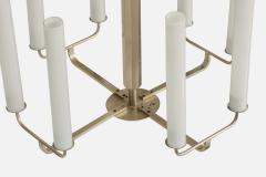 Fritz August Breuhaus de Groot Fritz August Breuhaus Attribution Chandelier in Nickel Germany 1920s - 4778430