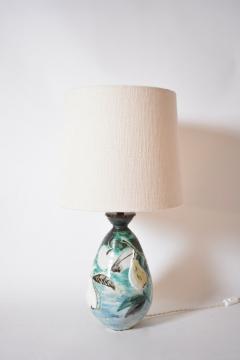 Fruits and pears ceramic lamp 1960s  - 4539619