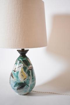 Fruits and pears ceramic lamp 1960s  - 4539621