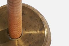 GEMI Floor Lamp with Brass Elm and Glass Sweden 1940s - 4766338