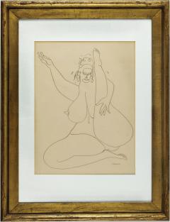 Gaston Lachaise Sitting Nude with One Leg Up and One Arm Up - 1127892