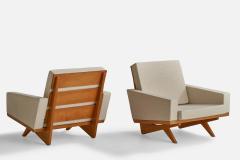 Georg Thams Lounge Chairs with Oak and Fabric Denmark 1964 - 4766355
