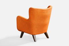 George Nelson Lounge Chair with Fabric and Wood USA 1940s - 4766467