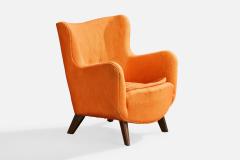 George Nelson Lounge Chair with Fabric and Wood USA 1940s - 4766468