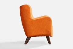 George Nelson Lounge Chair with Fabric and Wood USA 1940s - 4766471