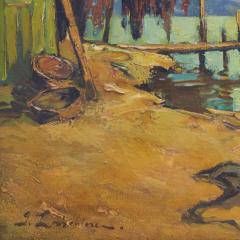 Georgy Alexandrovich Lapshin 1885 1950 Fishing Boats France 1930s - 4781304