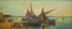 Georgy Alexandrovich Lapshin 1885 1950 Fishing Boats France 1930s - 4788331