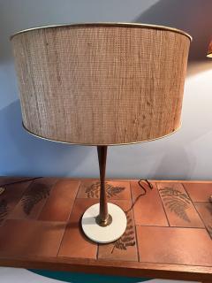 Gerald Thurston MID CENTURY BRASS AND WOOD LAMP BY GERALD THURSTON - 2918409